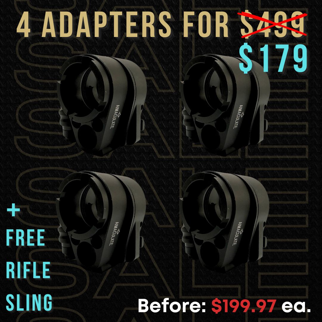 4-PACK of Aimaculate™ Folding Stock Adapters "A Deal for The People" (LIMITED TIME).