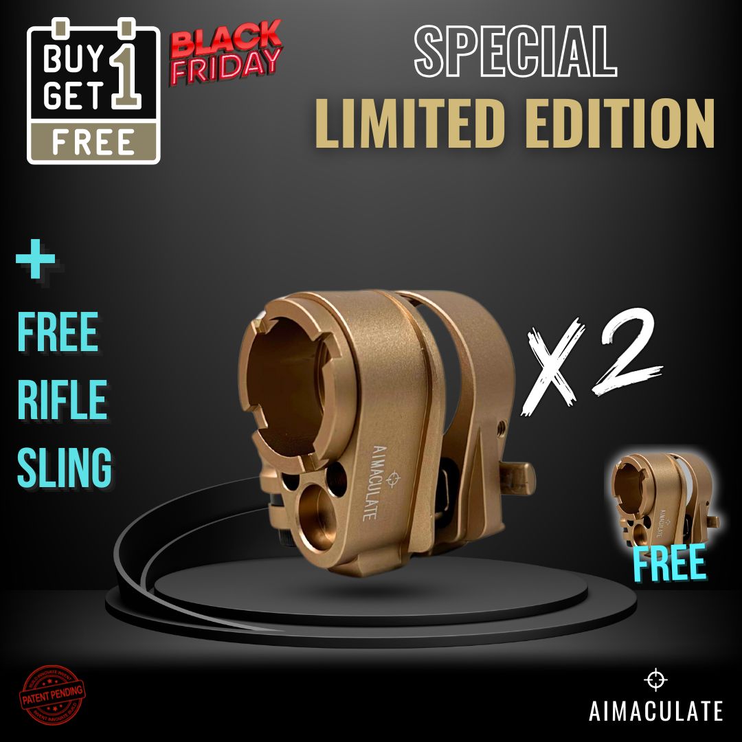 BOGO Rose Gold Special Limited Edition Aimaculate™ Folding Stock Adapter (X2) - Buy 1 Get 1 Free