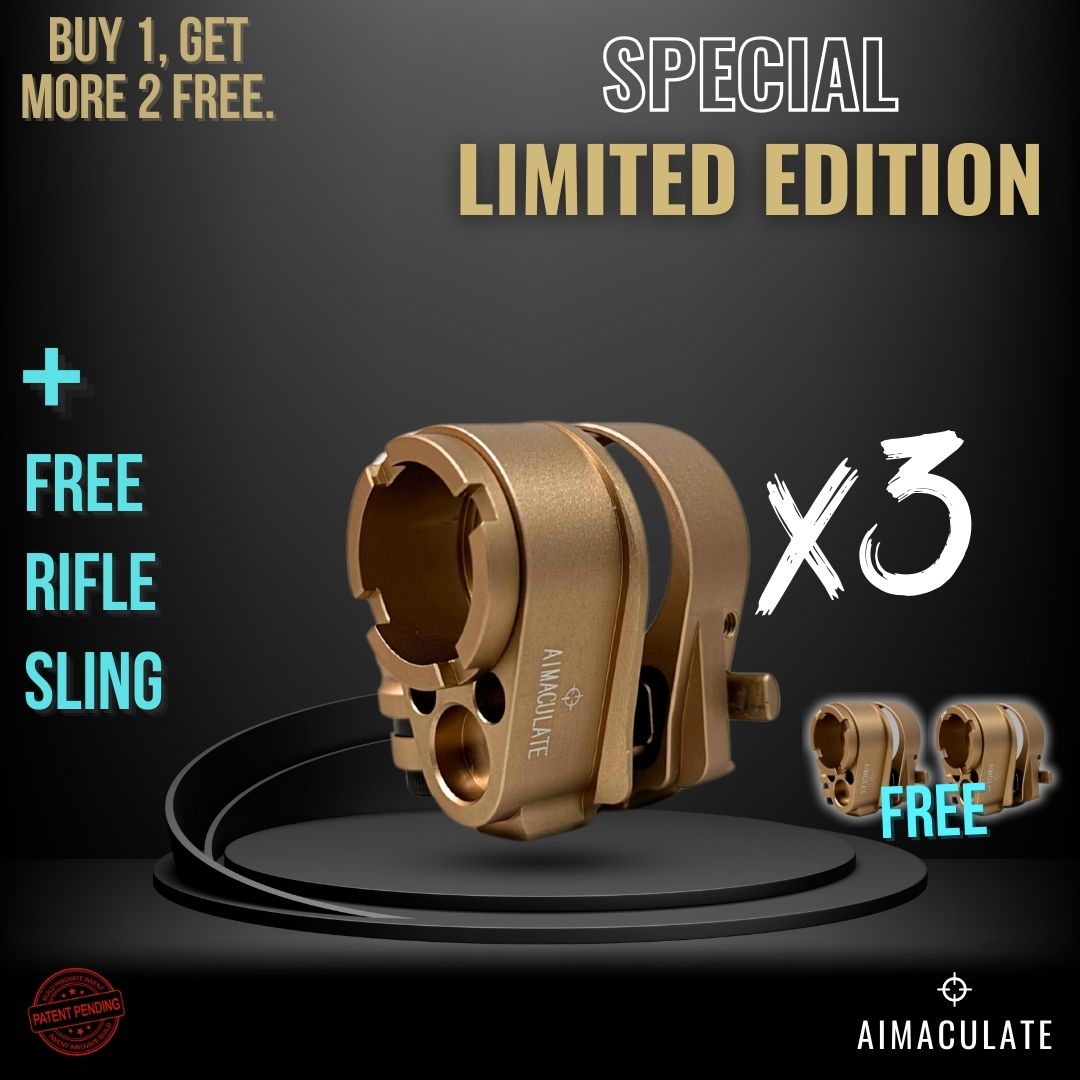 Buy 1 Get 2 More Free of Rose Gold Special Limited Edition Aimaculate™ Folding Stock Adapter (X3)