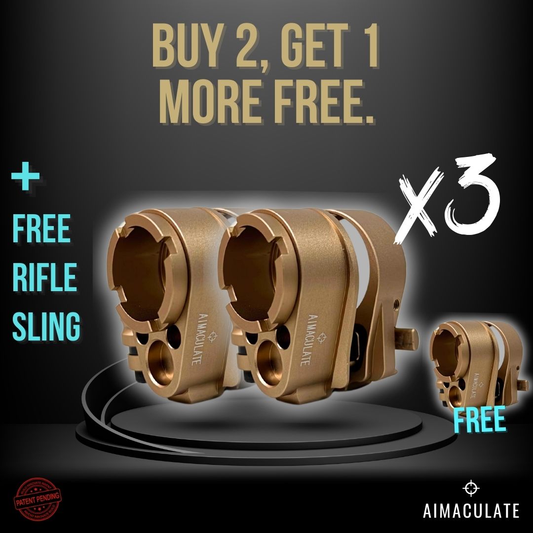Rose Gold Buy 2, Get 1 More Free - Aimaculate™ Folding Stock Adapters (X3)