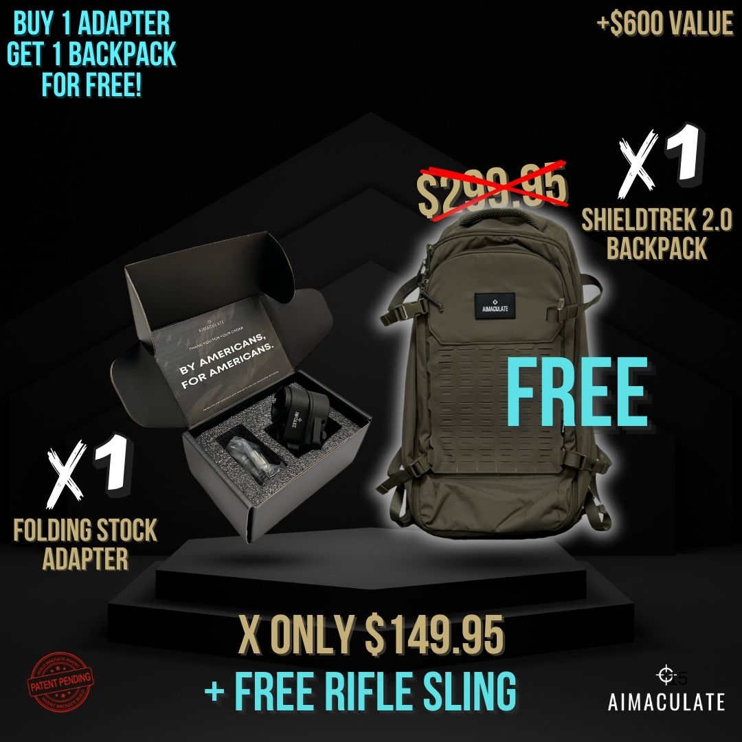 Buy 1 Aimaculate™ Folding Stock Adapter Get 1 Backpack Free