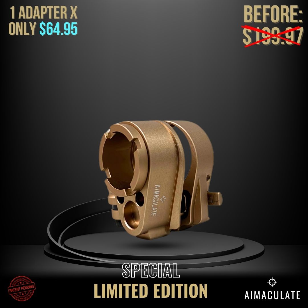 Rose Gold Special Limited Edition Aimaculate™ Folding Stock Adapter $64.95 Limited Time Offer