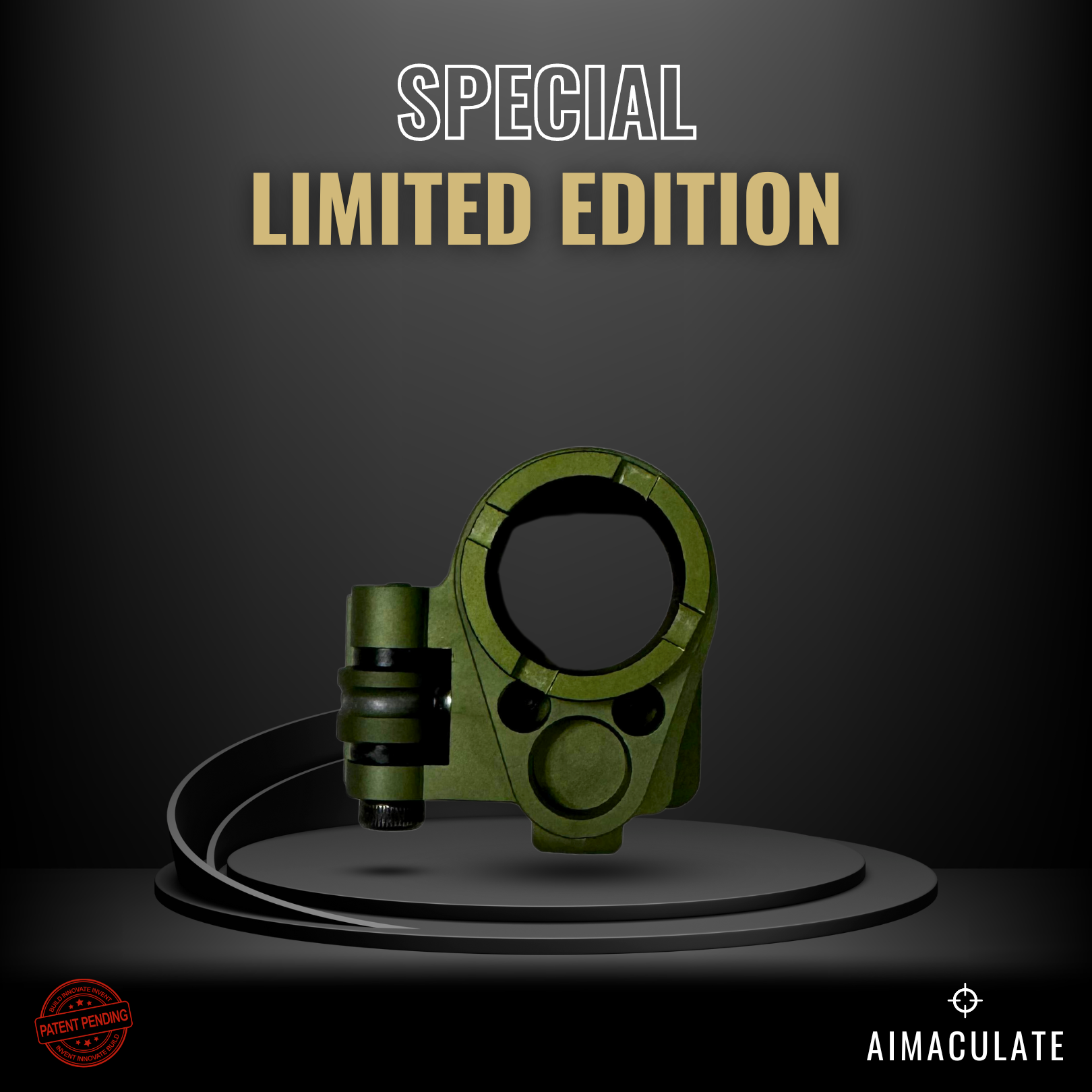 4-PACK of Army Green Special Limited Edition Aimaculate™ Folding Stock Adapter