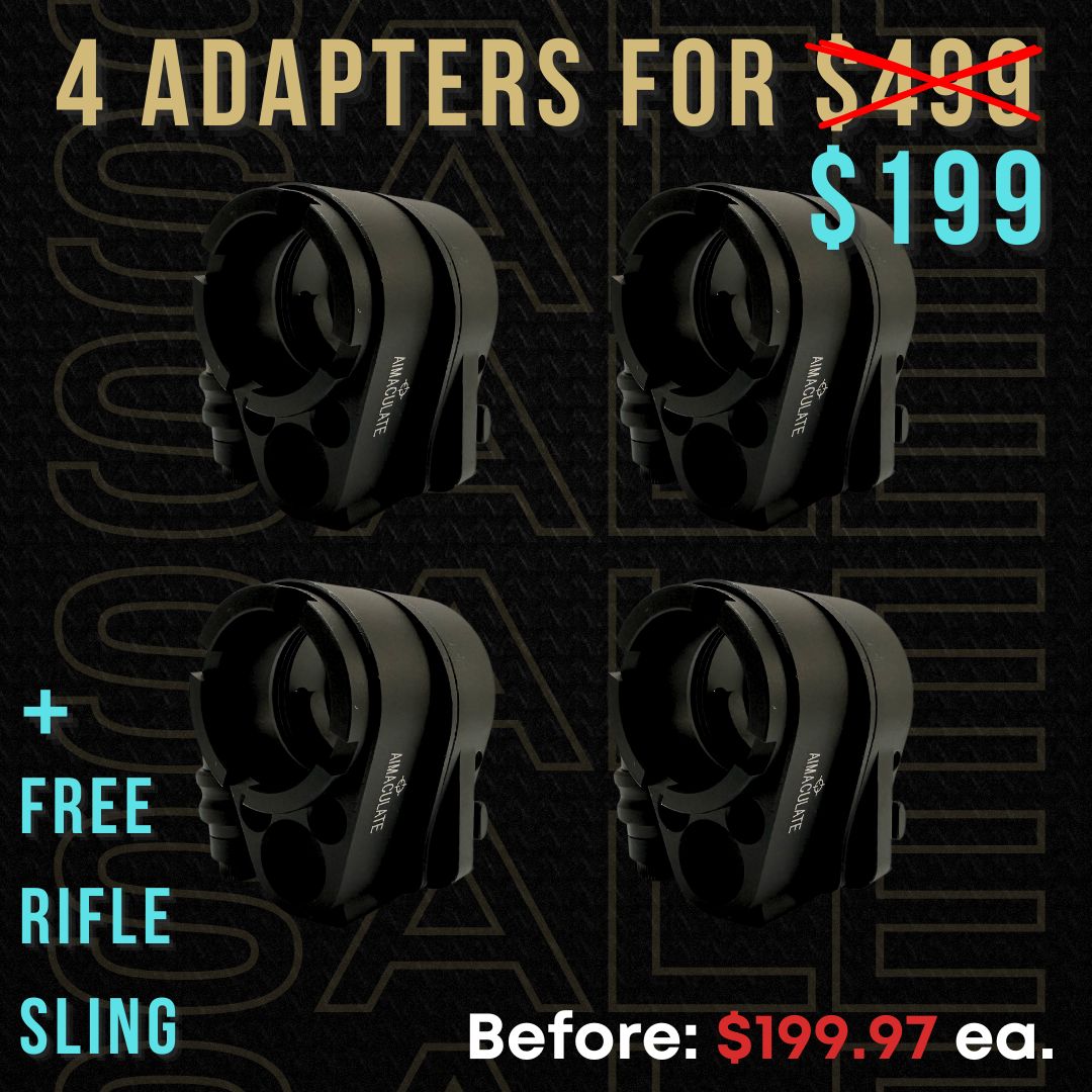 4-PACK of Aimaculate™ Folding Stock Adapters "A Deal for The People" (LIMITED TIME).