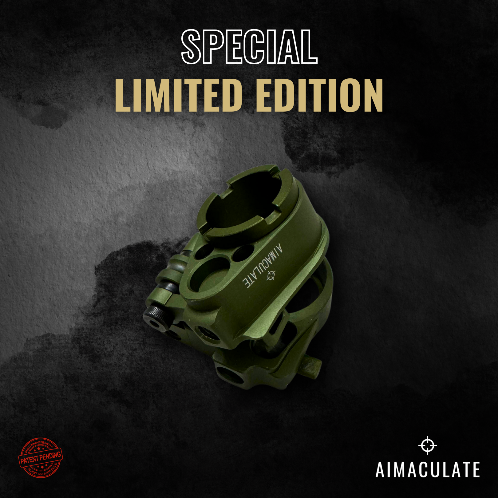 4-PACK of Army Green Special Limited Edition Aimaculate™ Folding Stock Adapter